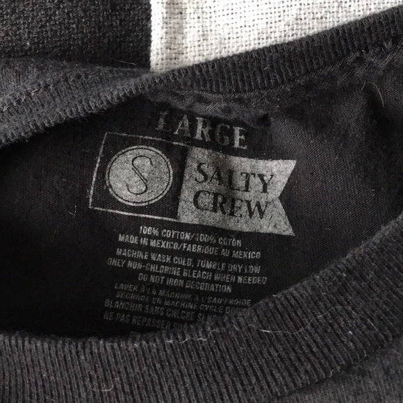 Salty Crew Black tee Size large - Picture 3 of 5